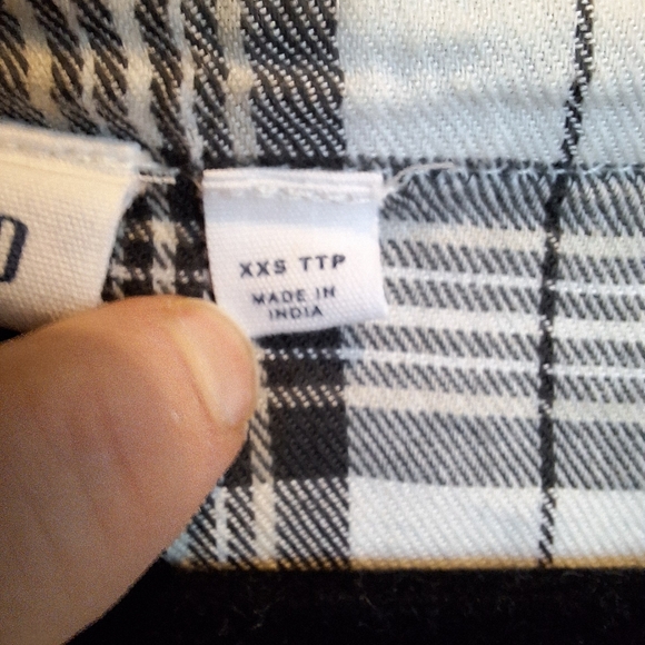 Gap Black and White Plaid Babydoll Dress - Picture 2 of 3